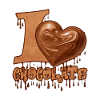 Chocolate heart with melanin effect