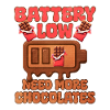 Chocolate battery with humor