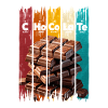 Schokoladentafeln mit buntem Hintergrund