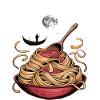 Marinara Dreams Moonlit Spaghetti Design