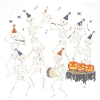 Soirée dansante squelette d’Halloween