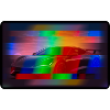 Futuristisches Sportauto mit Regenbogen-Effekt