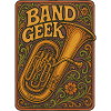 Retro Psychedelic Music Band Tuba Design