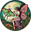 Enchanted Fairy and Butterfly Scene