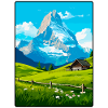 Eiger Switzerland Mountain Landscape Illustration