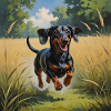 Joyful Terrier in Nature