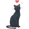 Black Cat & Heart – Sweet Halloween