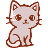 Cute cat illustration for kids