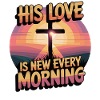 Christian Cross with Sunrise Motif