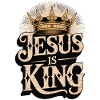 Jesus as King with Crown Design