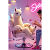 Lyrical Llama in Modern Salon