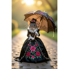 Souris Élégante en Robe Victorienne