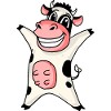 Playful cow design for kids