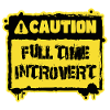 Caution Full Iime Introvert Gift