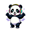 Party Panda mit Beats