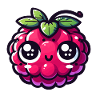 Raspberry kawaii eyes amazed