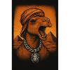 Camel Hybrid with Turban and Strands