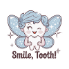 Cute Fairy Tooth Smile Illustration