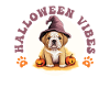 Halloween Witch Hat Pumpkin Dog Bulldog