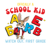 Schoolchild with ABC letters design