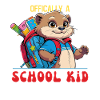 Funny Schoolchild Design with Otter