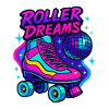 Neon Roller Skates Disco Design
