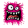 Buntes psychedelisches Monster