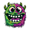 Buntes psychedelisches Monster
