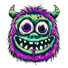 Buntes psychedelisches Monster