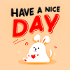 Cute bunny design with positive message