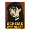 Fille gothique emo avec déclaration