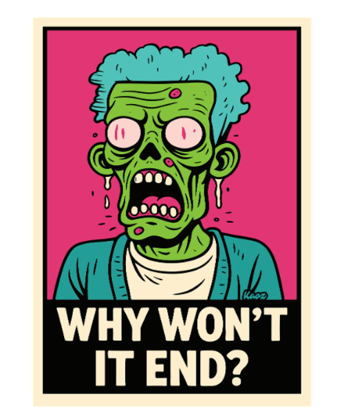 Zombie Apocalypse Humor Motif