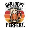 Retro Bierkrug mit schäumendem Bier