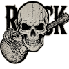 Skull Guitar Rock Design