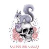 Cursed But Cudbly Gothic Squirrel Skull