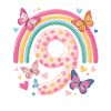 Rainbow Butterfly 9th Birthday Girl