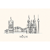 Köln Skyline Minimalistisch