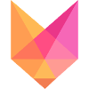 Buntes geometrisches Fuchs Abstraktes Design