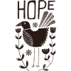 Hopeful Bird with Floral Motifs