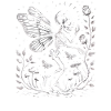 Gothic Skeleton Fairy With Moon Phases
