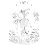 Gothic Skeleton Fairy With Moon Phases