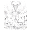 Gothic Skelett Fee mit Mondphasen