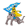 Banana Superhero with Monkey Motifs