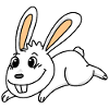 Mignon lapin illustration lapin blanc
