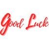 Good Luck Design in Calligraphic Style