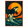 Sunset Orca, Love Ocean Animals 