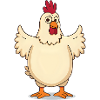 Chicken Funny Comic Animal Shirt