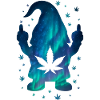 Galactic dwarf with cannabis motif