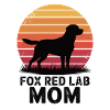 Fox Red Lab Mom – Retro Sunset