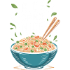 Riz frit Épices Riz chaud agréable